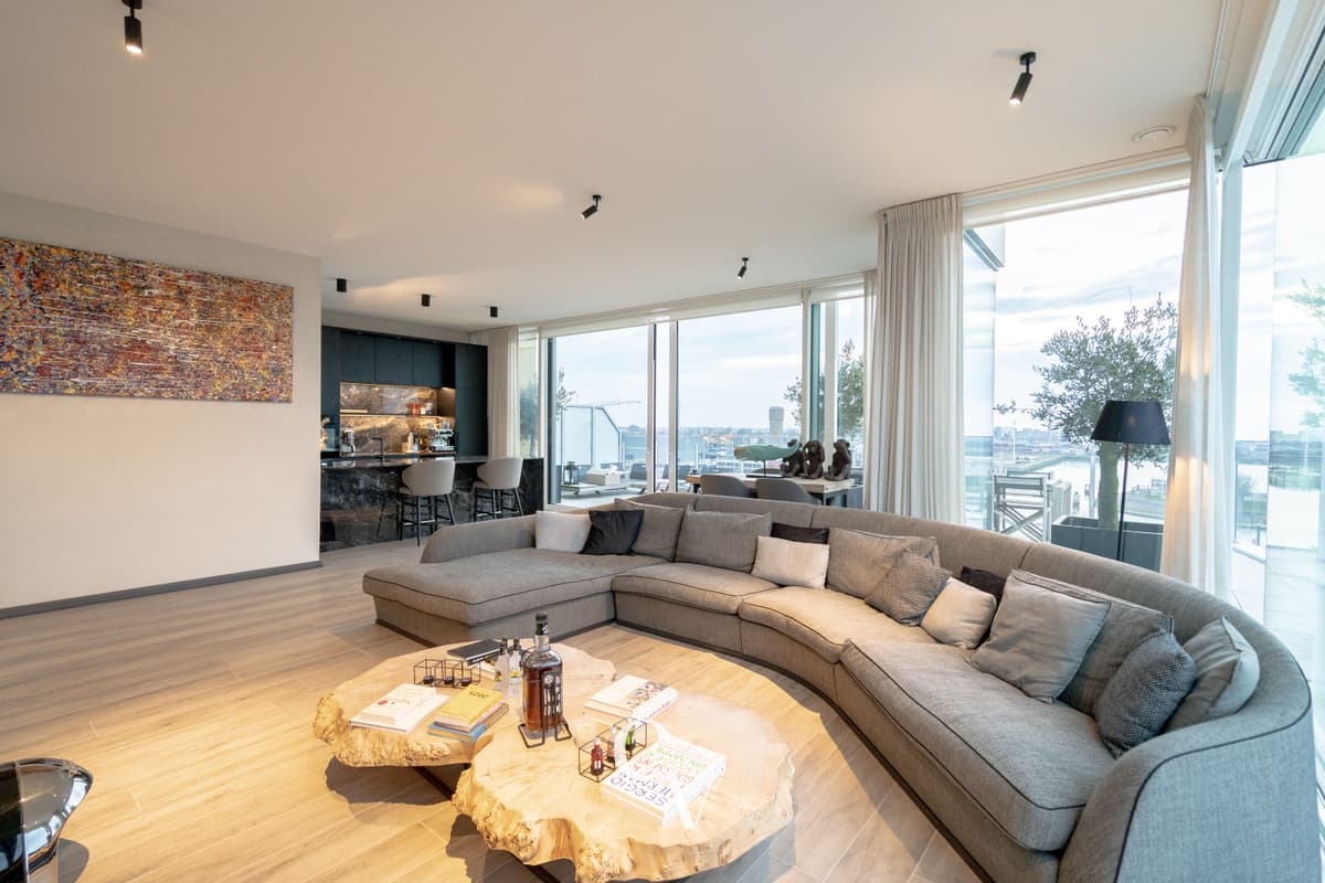 Woonkamer Penthouse Zeebrugge