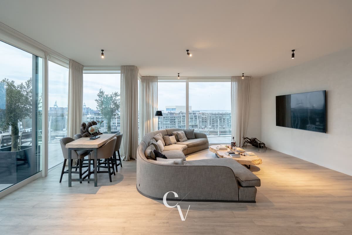 Penthouse Zeebrugge woonkamer